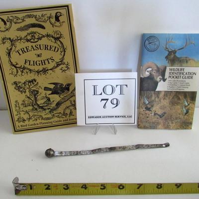 Old Deer Hunting Tag, Wildlife ID Pocket Guide and Treasured Flights Bird Planting Guide and Journal