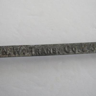 Vintage Chicago and Northwestern RailRoad Metal Tag