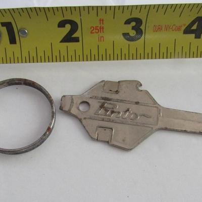 Old Ford Pinto Key Blank and Karcz Motor Co Pulasky Key Ring