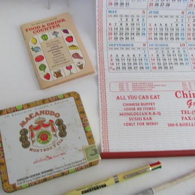 Misc Lot of Advertising Items and Food and Dinner Counter Booklet