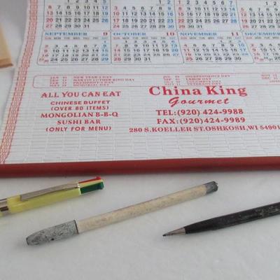 Misc Lot of Advertising Items and Food and Dinner Counter Booklet