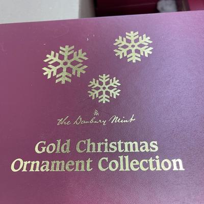 NEW 2010 Danbury Mint Gold Christmas Ornament Collection