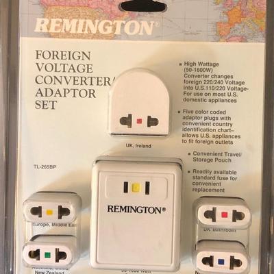 Sony 1985 FM Stereo Headset SRF-FM1 (Untested) and Foreign Travel Outlet Adapters -Lot 198