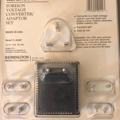 Sony 1985 FM Stereo Headset SRF-FM1 (Untested) and Foreign Travel Outlet Adapters -Lot 198