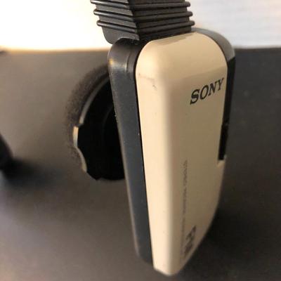Sony 1985 FM Stereo Headset SRF-FM1 (Untested) and Foreign Travel Outlet Adapters -Lot 198