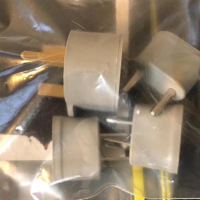 Sony 1985 FM Stereo Headset SRF-FM1 (Untested) and Foreign Travel Outlet Adapters -Lot 198