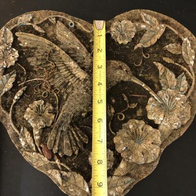 Garden Decor; Two Concrete, Heart is Resin -Lot 295