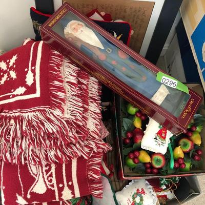 Large Holiday Lot- Lenox, Cross Stitch Wall Decor & Much More -Lot 296
