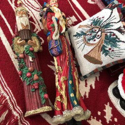 Large Holiday Lot- Lenox, Cross Stitch Wall Decor & Much More -Lot 296
