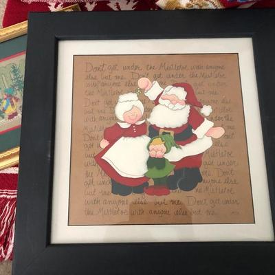 Large Holiday Lot- Lenox, Cross Stitch Wall Decor & Much More -Lot 296