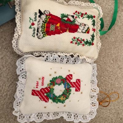 Large Holiday Lot- Lenox, Cross Stitch Wall Decor & Much More -Lot 296