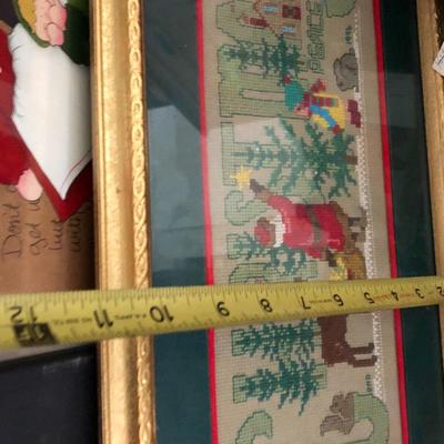 Large Holiday Lot- Lenox, Cross Stitch Wall Decor & Much More -Lot 296
