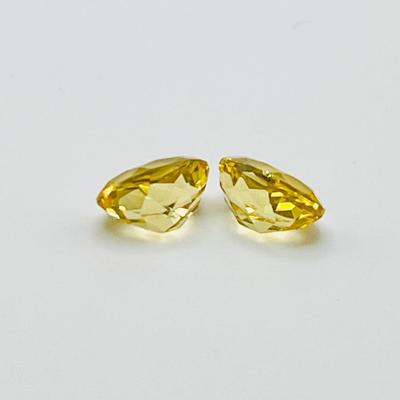 HELIODOR ~ Oval Cut ~ Pair (2) Yellow Gemstones ~ Natural