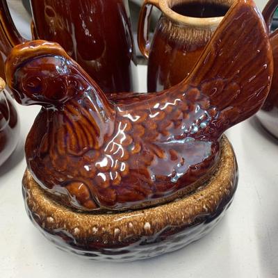 Huge Lot - Hull USA Pottery Drip Glaze Brown Oven Proof Cookery & Rare Pieces