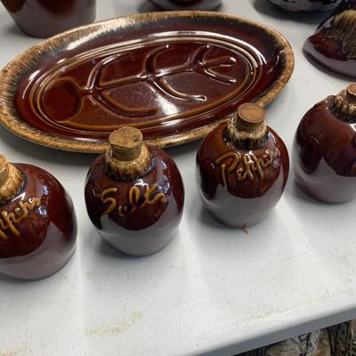 Huge Lot - Hull USA Pottery Drip Glaze Brown Oven Proof Cookery & Rare Pieces