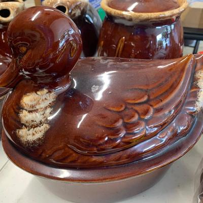 Huge Lot - Hull USA Pottery Drip Glaze Brown Oven Proof Cookery & Rare Pieces