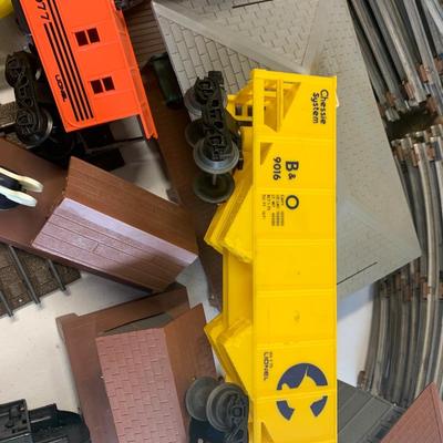 TWO Vintage LIONEL Trains Sets - Cars, Track, Layout Buildings, Transformers.
