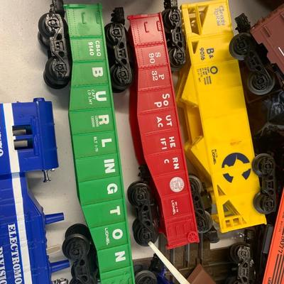 TWO Vintage LIONEL Trains Sets - Cars, Track, Layout Buildings, Transformers.