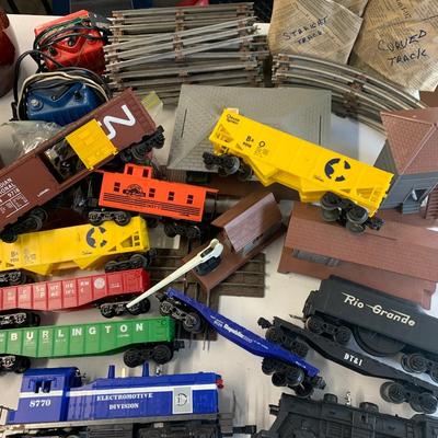 TWO Vintage LIONEL Trains Sets - Cars, Track, Layout Buildings, Transformers.