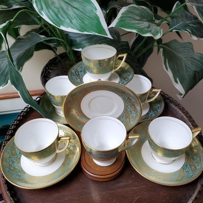 Set of 6 Demitasse Cups & Saucers