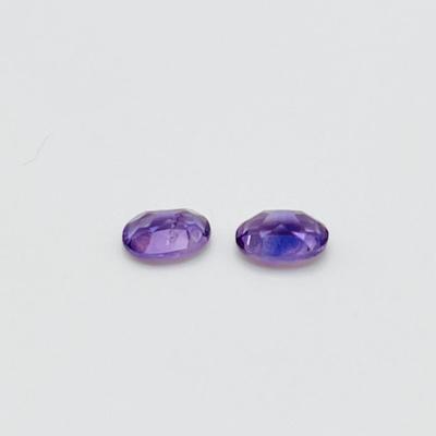 AMETHYST ~ Oval Cut ~ Pair (2) Purple Gemstones ~ Natural