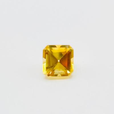 CITRINE ~ Square Cut ~ Vibrant Golden Yellow Gemstone ~ Natural