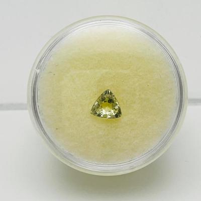 BRAZILIANITE ~ Trillion Cut ~ Flawless .54ct ~ Yellowish Gemstone ~ Natural