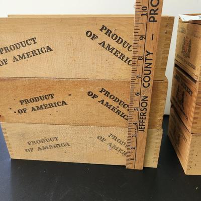 6 Lord Calvert 4/5 Quart Wooden Boxes