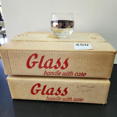 12 Mid Century MCM Low Ball Barware Glasses Antique Cars