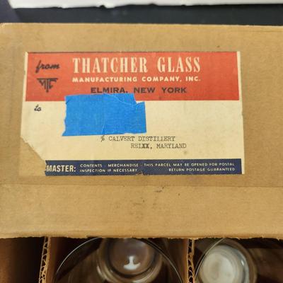 8 Mid Century Thatcher Glass 15oz Double Old Fashioned