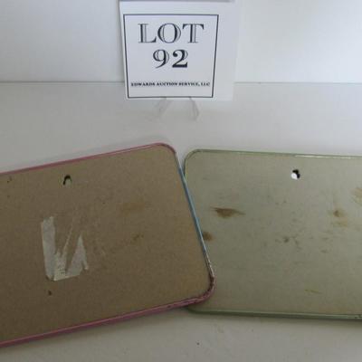 2 Coca Cola Metal Top Trays