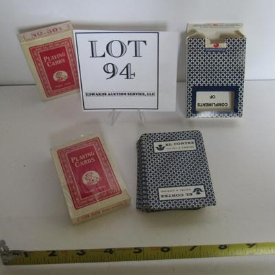 2 Older Unused Decks of Cards and 1995 El Cortez Hotel, Vegas Complete Set