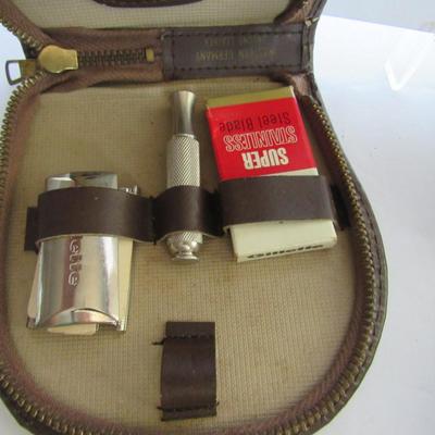 Old Plastic Sunglasses in Old Case, Gillette Shaver Partial Set