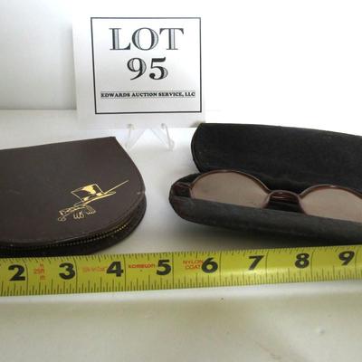 Old Plastic Sunglasses in Old Case, Gillette Shaver Partial Set