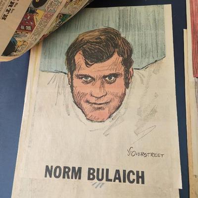 1971 Baltimore Colts Football  Players  Newspaper Portraits J.C. Overstreet