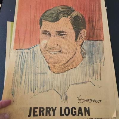 1971 Baltimore Colts Football  Players  Newspaper Portraits J.C. Overstreet