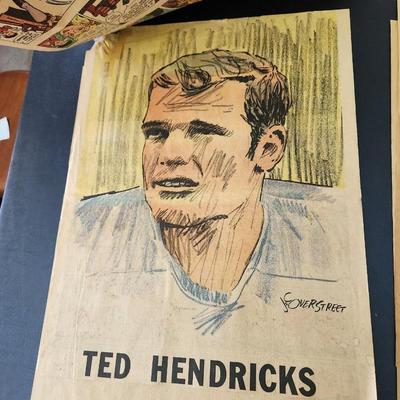 1971 Baltimore Colts Football  Players  Newspaper Portraits J.C. Overstreet