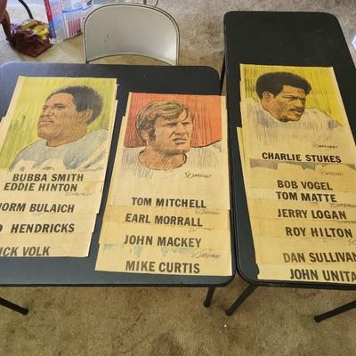 1971 Baltimore Colts Football  Players  Newspaper Portraits J.C. Overstreet