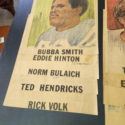 1971 Baltimore Colts Football  Players  Newspaper Portraits J.C. Overstreet