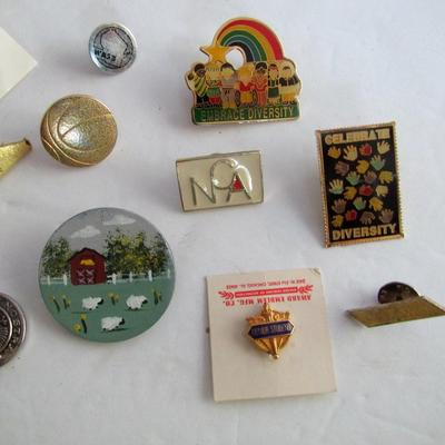 Lot of Hat and Lapel Pins, Honor Society, Victory, More