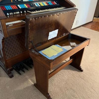 Hammond Organ Piano with Chair in PERFECT SHAPE. RECEIPT: $5,586