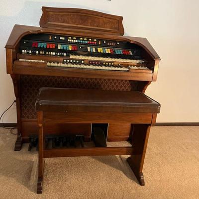 Hammond Organ Piano with Chair in PERFECT SHAPE. RECEIPT: $5,586