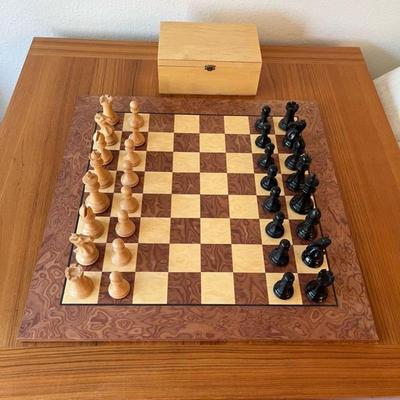 Beautiful Wooden Chess Board with box (MSRP: $250-330)