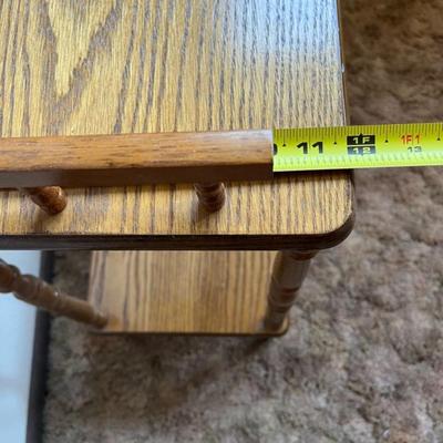 Oak Side Table Shelf