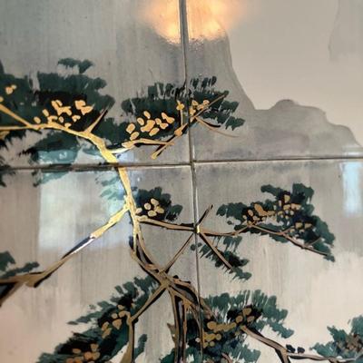 Gorgeous Japanese Framed Tile Art on tile (3-4 of 4)