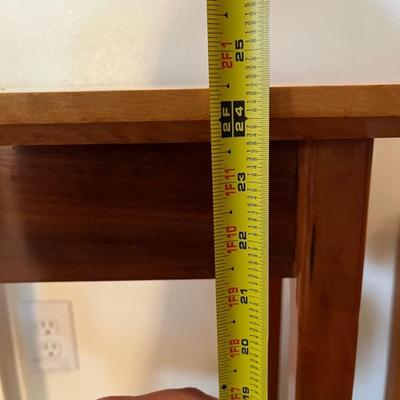 Beautiful wooden side table (appears top has been added)