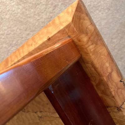 Beautiful wooden side table (appears top has been added)