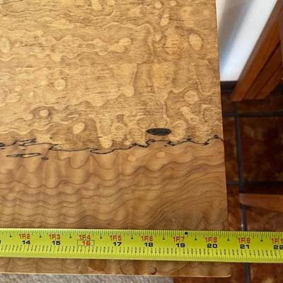 Beautiful wooden side table (appears top has been added)