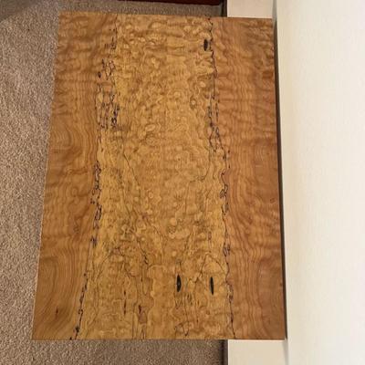 Beautiful wooden side table (appears top has been added)