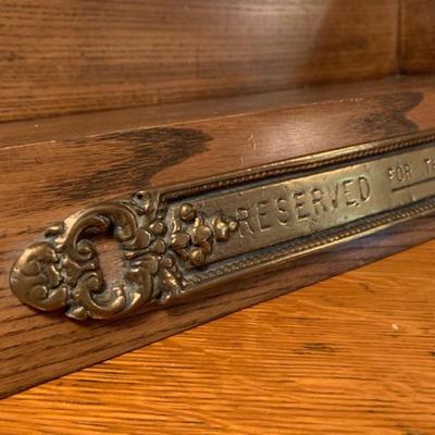 Stunning Wooden "Reserved for the Master" sign (books on auction #40)